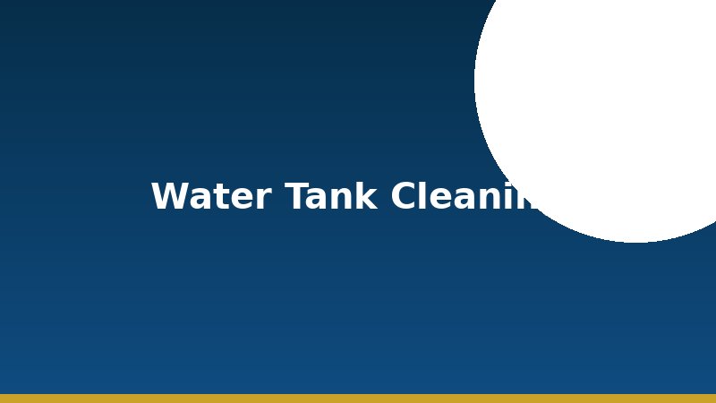 Water tank cleaning service in Hyderabad